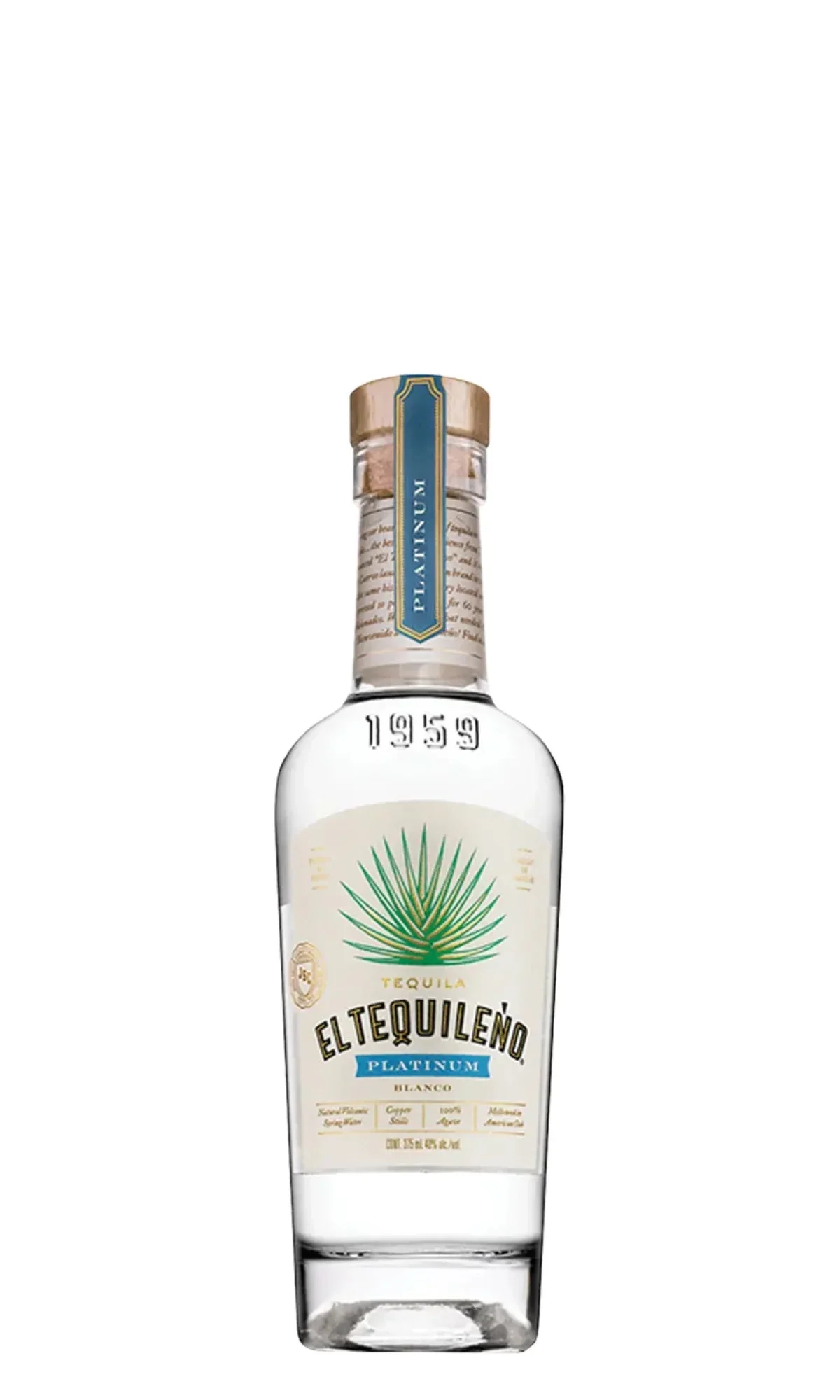 El Tequileno Blanco Platinum Tequila | 375ML