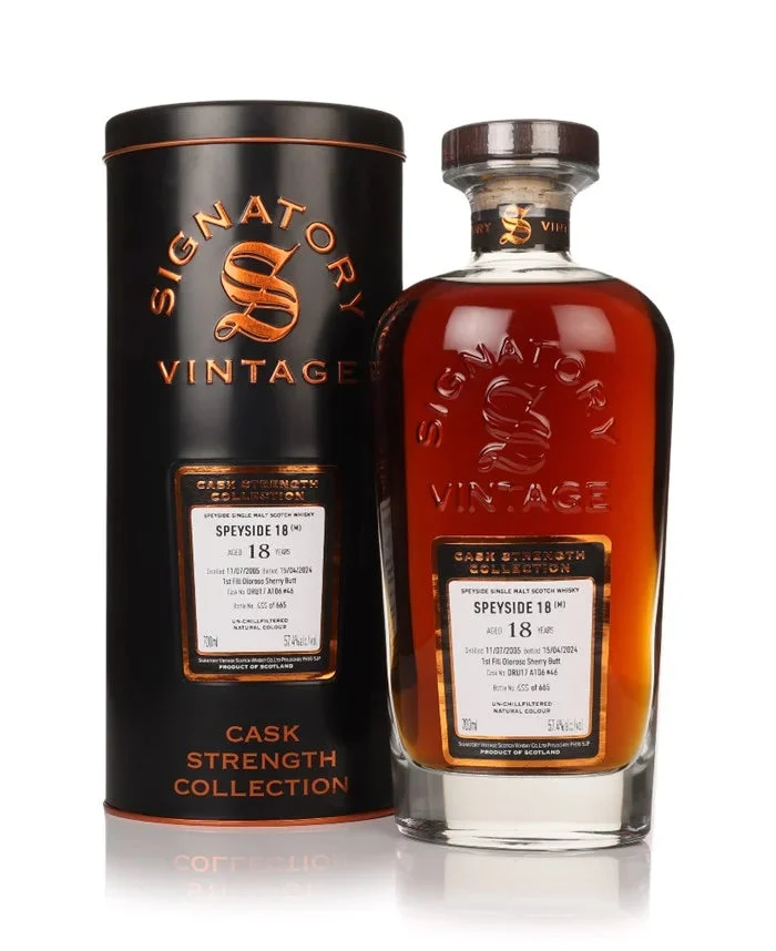 Secret Speyside 18 Year Old 2005 (Cask DRU17 A106 #46) Cask Strength Collection (Signatory) Whisky | 700ML - Whiskey
