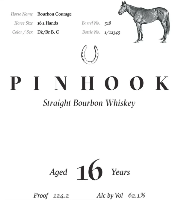 Pinhook Bourbon Courage - 16 Year Old Straight Bourbon Whiskey