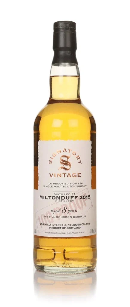 Miltonduff 8 Year Old 2015 100 Proof Edition #24 (Signatory) Single Malt Scotch Whisky | 700ML - Whiskey