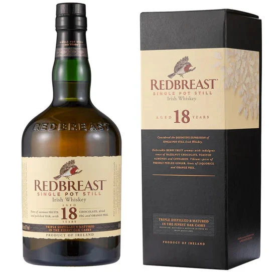 Redbreast Pot Still Triple Distilled And Matured In Finest Oak Casks 18 Year Old Irish Whiskey