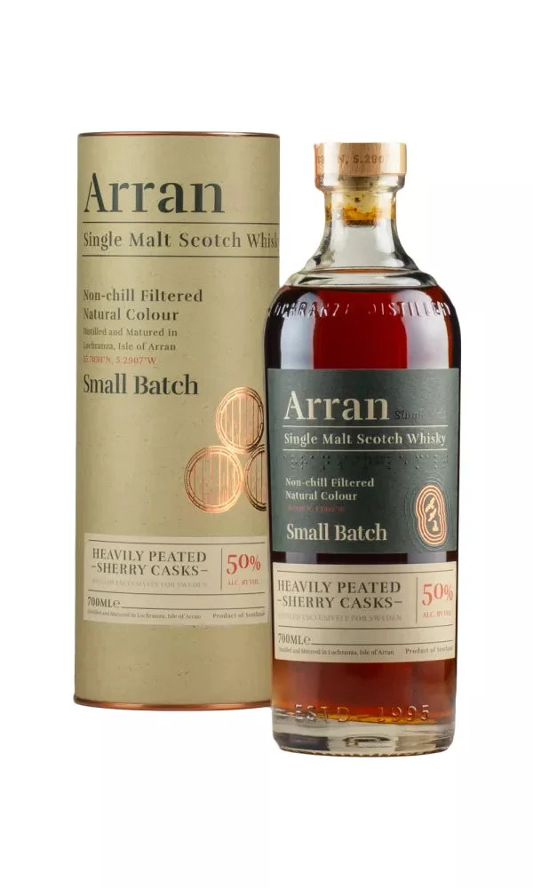 Arran Heavily Peated Sherry Matured for Sweden Single Malt Scotch Whisky | 700ML - Whiskey