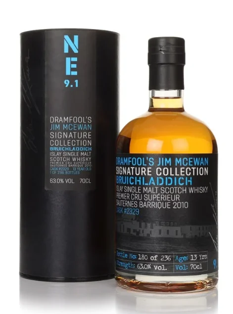 Bruichladdich 9.1 13 Year Old 2010 Cask #2329 Jim McEwan Signature Collection Dramfool Single Malt Scotch Whisky | 700ML - Whiskey