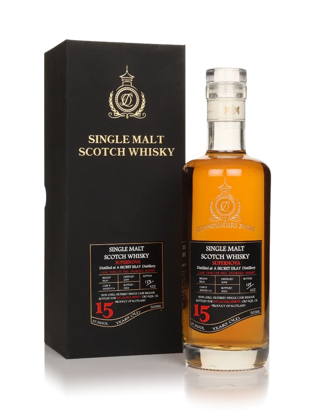 Supernova Secret Islay 15 Year Old 2009 Single Malt Scotch Whisky | 500ML - Whiskey