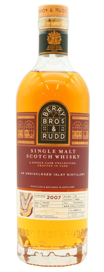 Undisclosed Islay Berry Bros & Rudd - Crafted In Cask - Oloroso Cask Finish 18 Year Old · 2007 Vintage Single Malt Scotch Whisky | 700ML