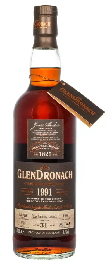 Glendronach 31 Year Old 1991 Single Cask #1106 Single Malt Scotch Whisky | 700ML - Whiskey