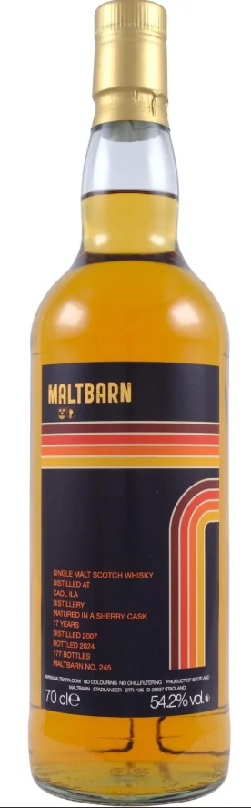 Maltbarn Caol Ila 17 Year Old 2007 Single Malt Scotch Whisky | 700ML - Whiskey