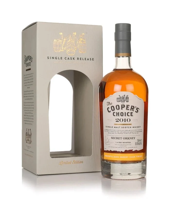 Secret Orkney 14 Year Old 2010 Cask #1201 The Cooper's Choice Single Malt Scotch Whisky | 700ML - Whiskey