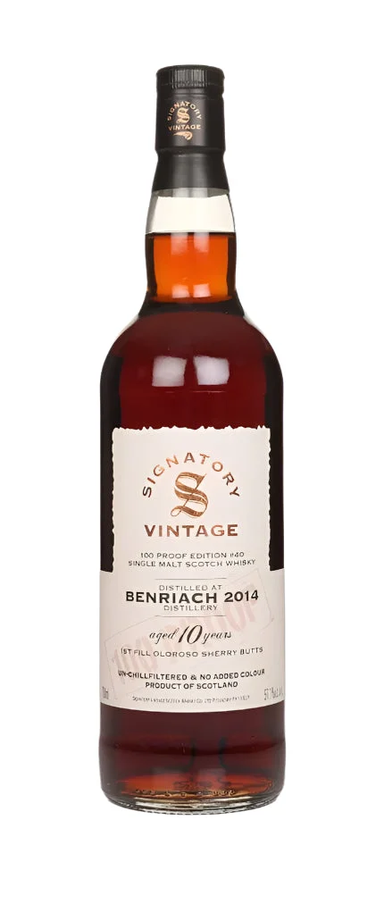 Benriach 10 Year Old 2014 - 100 Proof Edition #40 (Signatory) Single Malt Scotch Whisky | 700ML