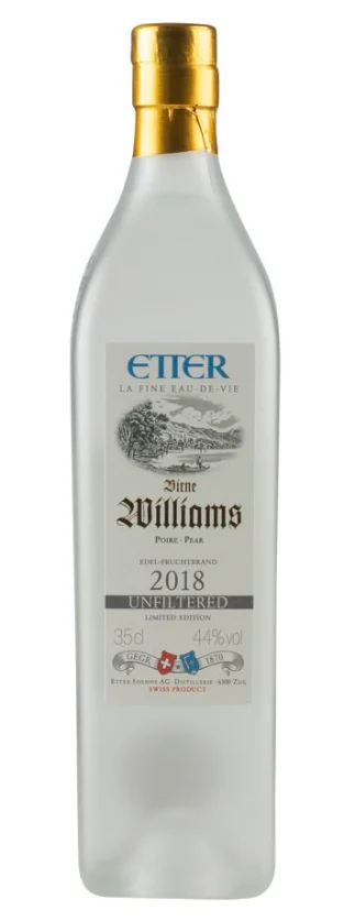 Etter Premium Unfiltered Williams 2018 | 350ML - Eau de Vie