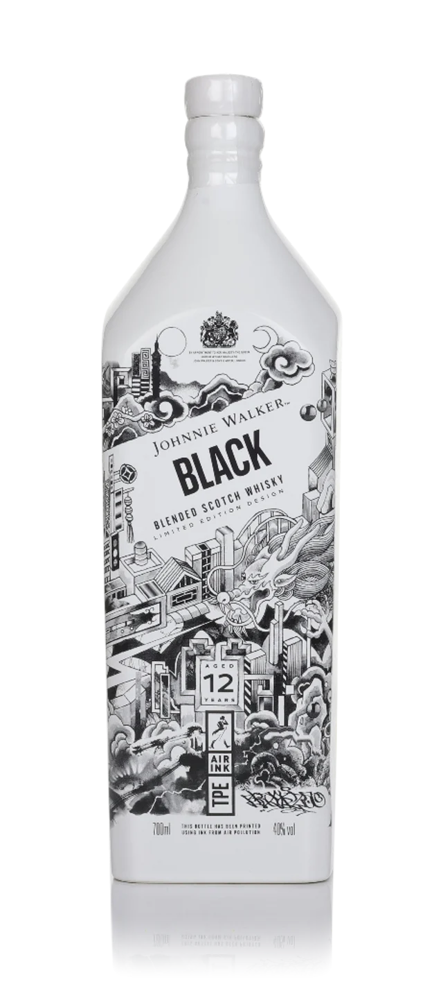 Johnnie Walker Black Label 12 Year Old - Air Ink Taipei Edition Blended Scotch Whisky | 700ML