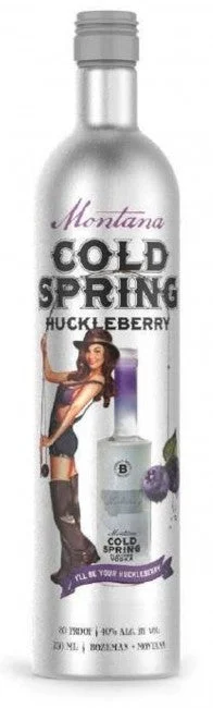 Bozeman Montana Cold Spring Huckleberry Metal Bottle Vodka