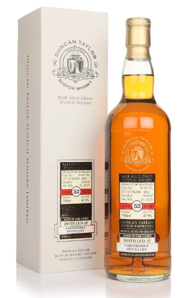 Carsebridge 52 Year Old 1970 Cask #DT10738248 Rare Auld Duncan Taylor Grain Scotch Whisky | 700ML - Whiskey