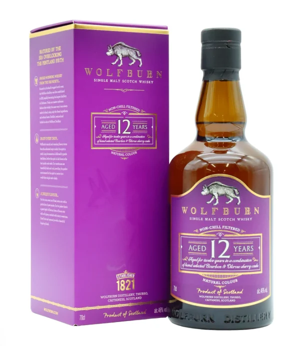 Wolfburn 12 Year Old Single Malt Scotch Whisky | 700ML - Whiskey