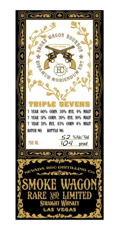 Smoke Wagon Triple Sevens Straight Whiskey