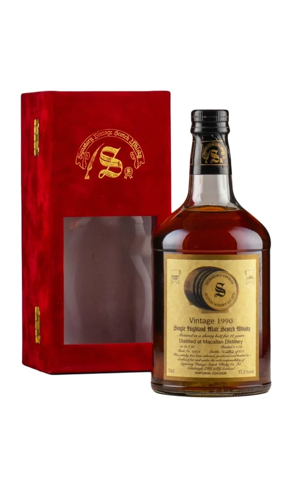 Macallan 12 Year Old Signatory Vintage 1990 Single Highland Malt Scotch Whisky | 700ML - Whiskey