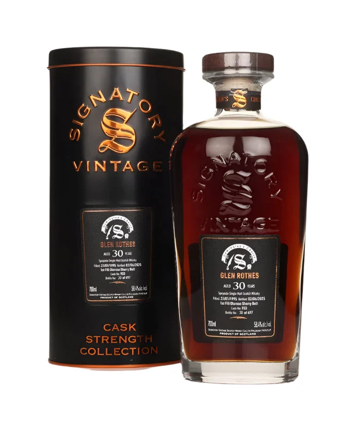 Glenrothes 30 Year Old 1995 Cask #933 - Cask Strength Collection (Signatory) Single Malt Scotch Whisky | 700ML
