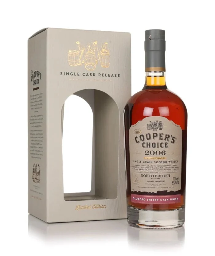 North British 17 Year Old 2006 Cask #4358 The Cooper's Choice Single Grain Scotch Whisky | 700ML - Whiskey