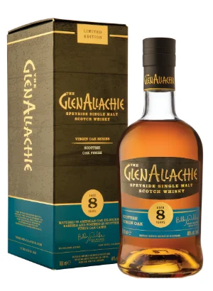 Glenallachie Virgin Scottish Oak Finish Speyside 8 Year Old Single Malt Scotch Whisky | 700ML - Whiskey