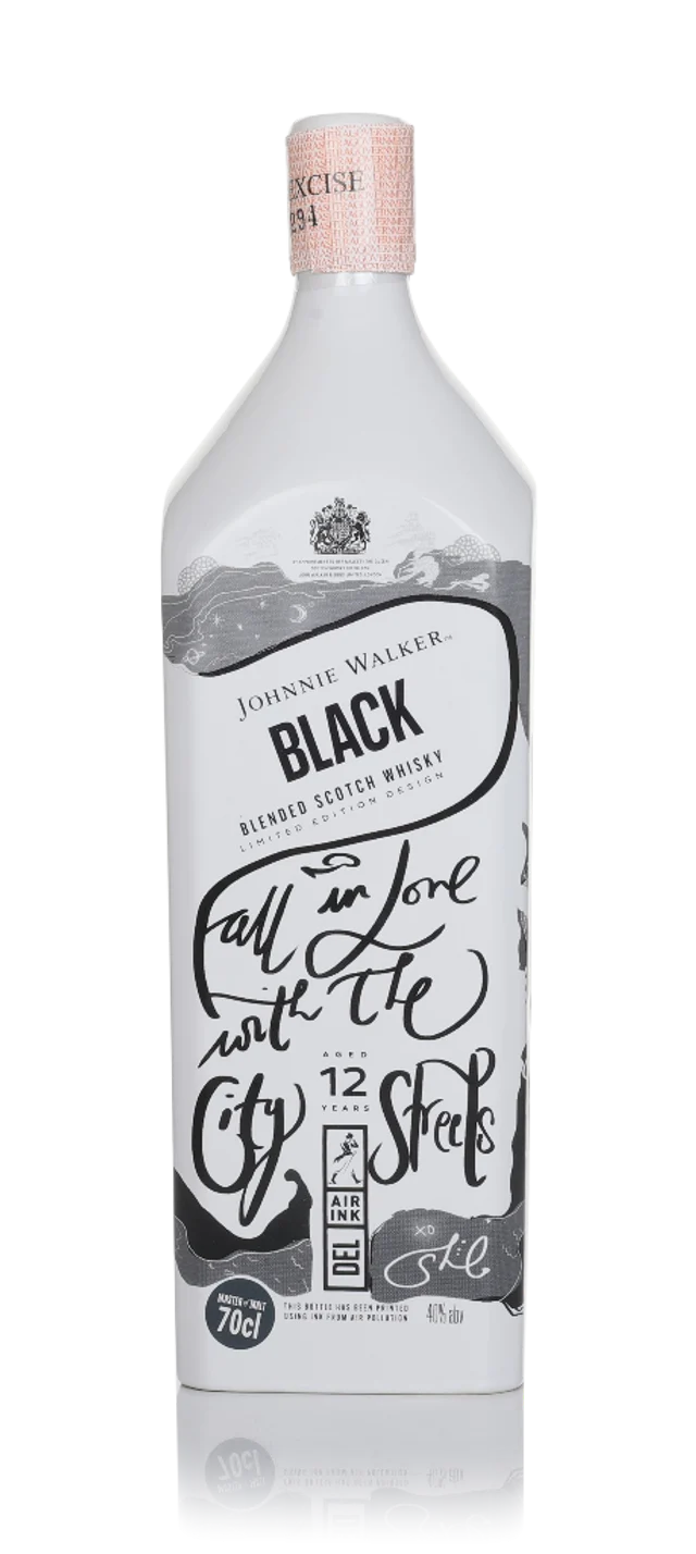 Johnnie Walker Black Label 12 Year Old - Air Ink New Delhi Edition Blended Scotch Whisky | 700ML