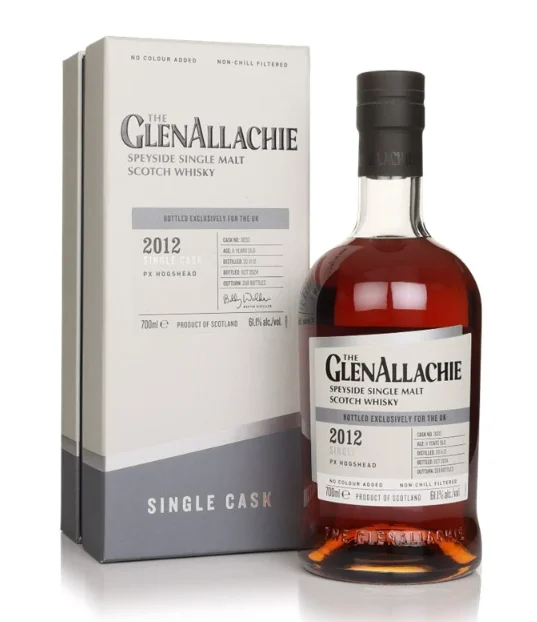 GlenAllachie 11 Year Old 2012 Cask #3033 PX Hogshead Single Cask UK Exclusive Single Malt Scotch Whisky | 700ML - Whiskey