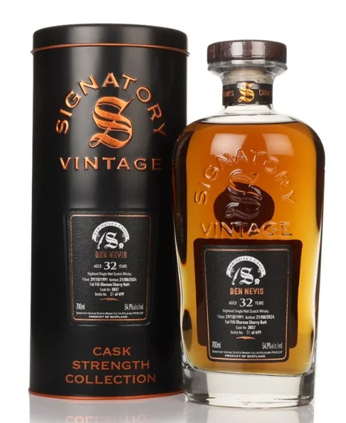 Ben Nevis 32 Year Old 1991 Cask #3837 Cask Strength Collection Signatory Single Malt Scotch Whisky | 700ML - Whiskey