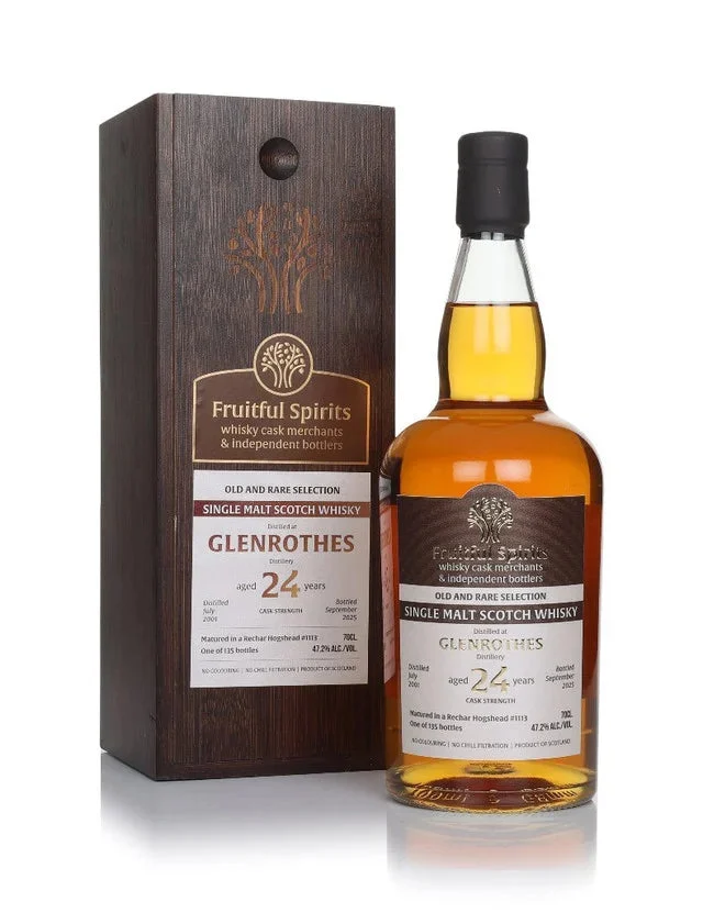 Glenrothes 24 Year Old 2001 Cask #1113 - Fruitful Spirits Single Malt Scotch Whisky | 700ML