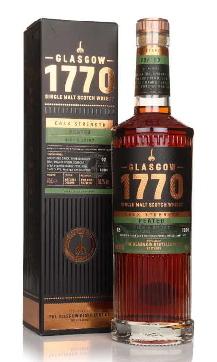Glasgow 1770 Peated Cask Strength Batch #2 Single Malt Scotch Whisky | 700ML - Whiskey