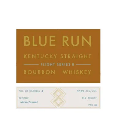 Blue Run Flight Series II Miami Sunset Bourbon Whiskey