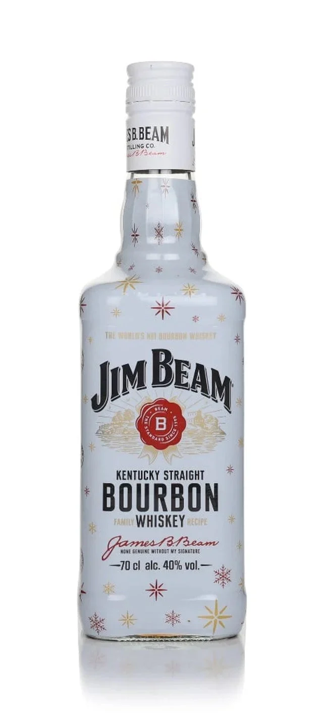 Jim Beam White Label Christmas Wrap Kentucky Straight Bourbon Whisky | 700ML - Whiskey