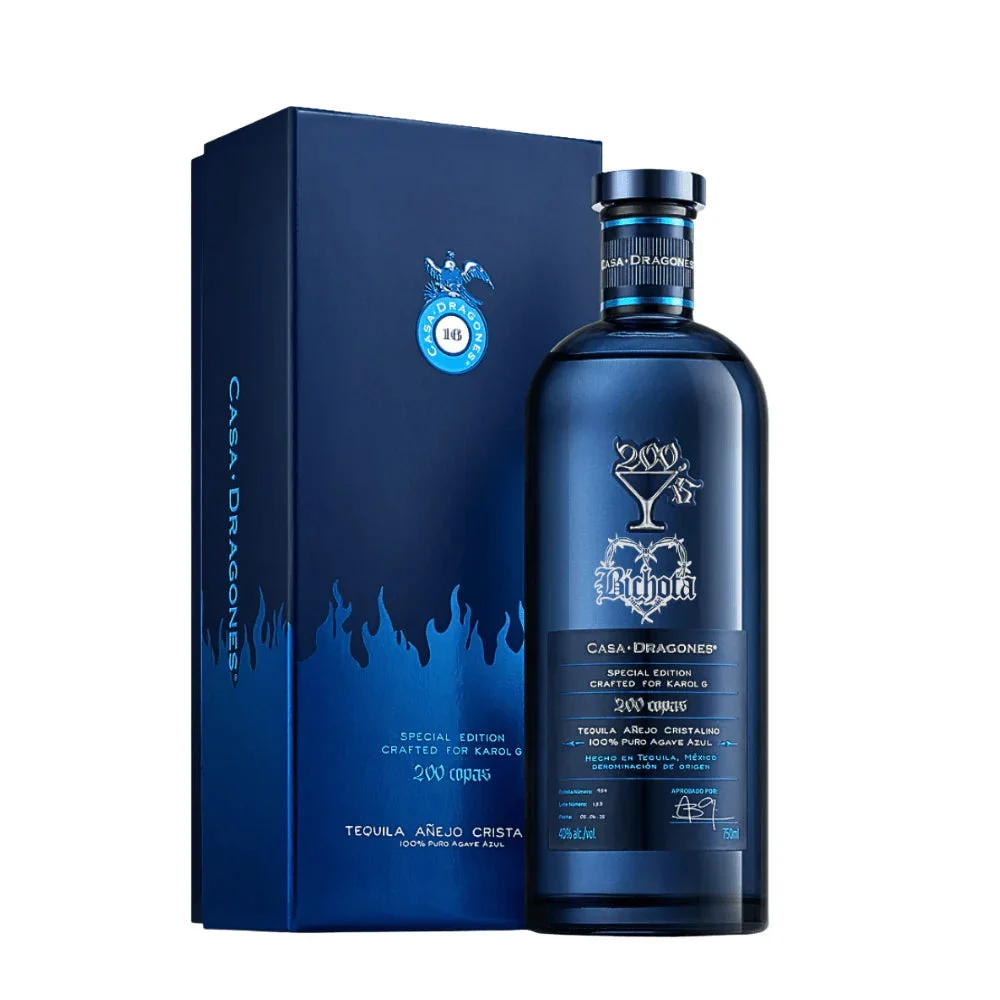 Casa Dragones X Karol G '200 Copas' Cristalino Tequila With Engraved Bichota Logo