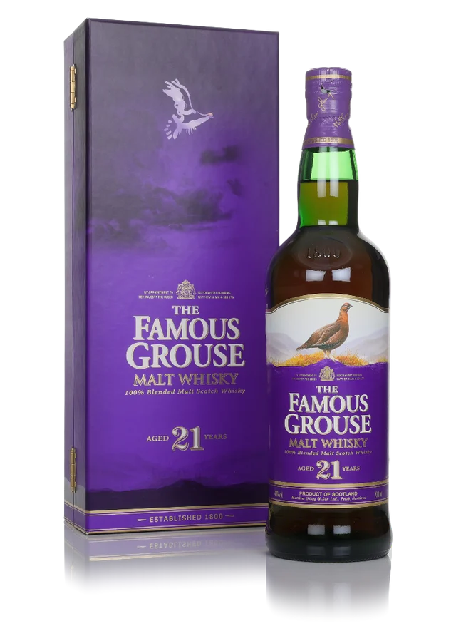 Famous Grouse 21 Year Old Blended Malt Scotch Whisky | 700ML - Whiskey