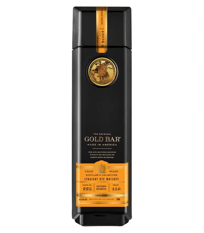 Gold Bar Bitcoin Satoshi Reserve Limited Edition Rye Whiskey