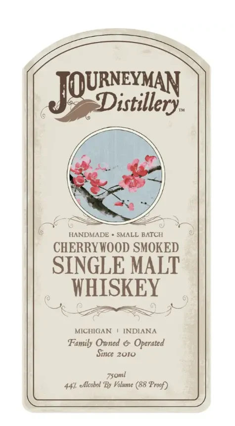 Journeyman Distillery Cherrywood Smoked Single Malt Whiskey