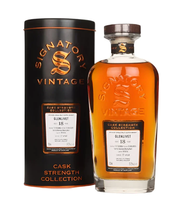 Glenlivet 18 Year Old 2006 Cask #901016 - Cask Strength Collection (Signatory) Single Malt Scotch Whisky | 700ML