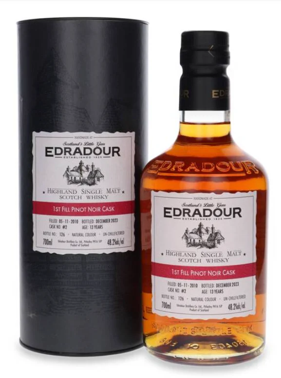Edradour 13 Year Old 2010 - Bottled 2023 1st Fill Pinot Noir Cask Single Malt Scotch Whisky | 700ML