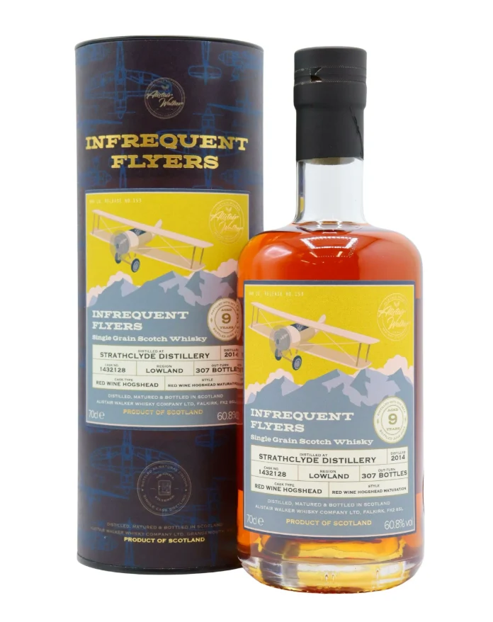 Strathclyde Infrequent Flyers Single Cask #1432128 9 Year Old 2014 Vintage Single Grain Scotch Whisky | 700ML - Whiskey