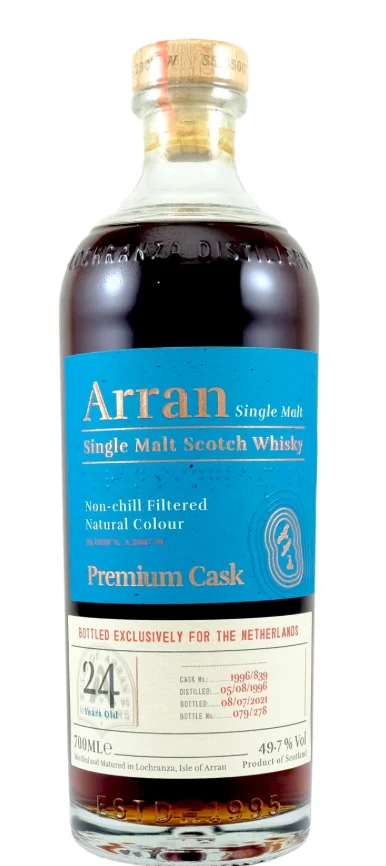 Arran 24 Year Old 1996 Exclusive For The Netherlands Cask #839 Single Malt Scotch Whisky | 700ML - Whiskey