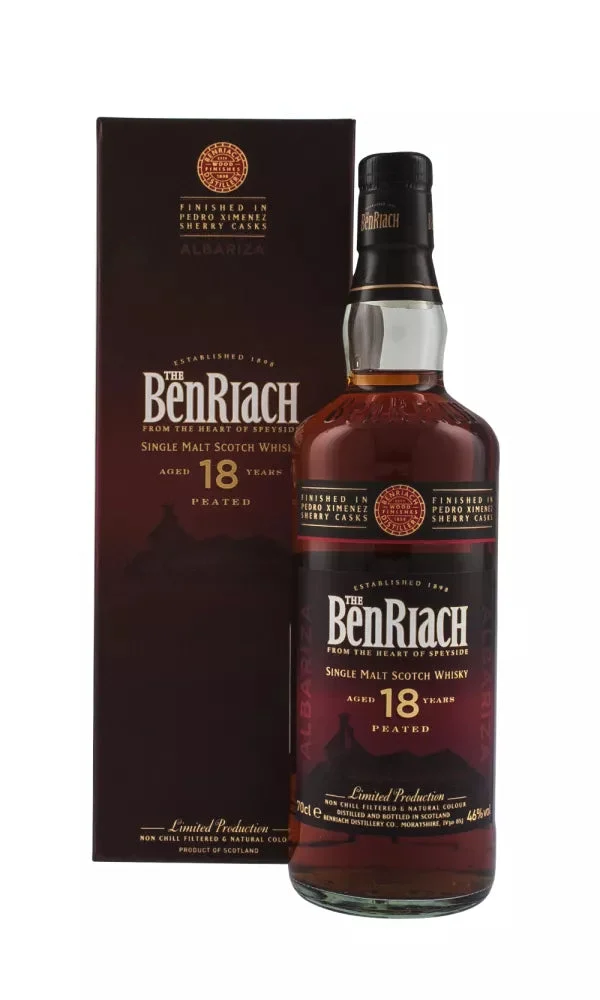 Benriach 18 Year Old Albariza Peated PX Finish Single Malt Scotch Whisky | 700ML - Whiskey