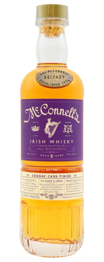McConnell's Cognac Cask Finish 5 Year Old Irish Whiskey | 700ML