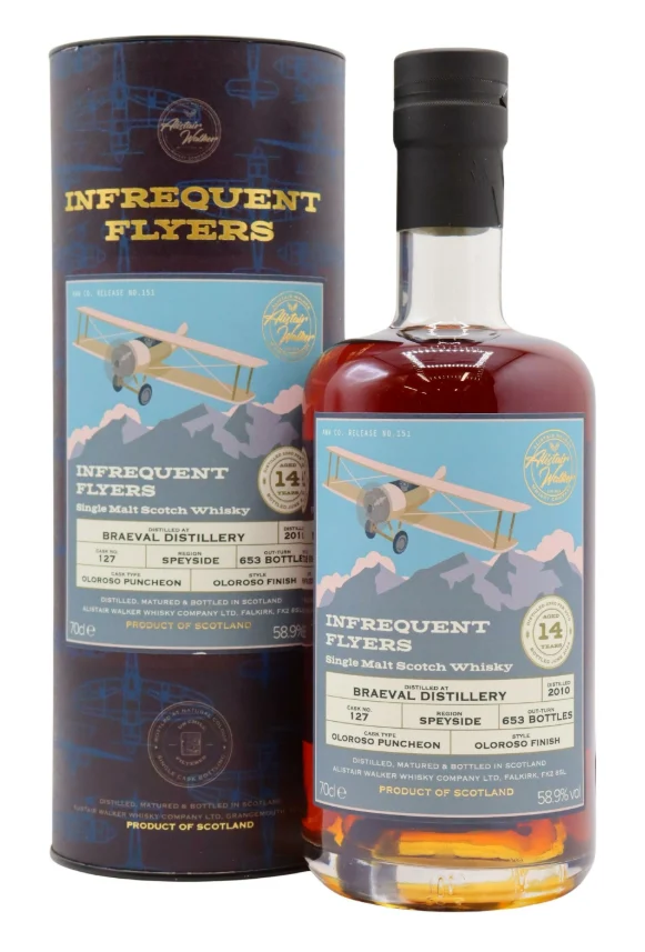 Braeval Infrequent Flyers - Single Cask #127 14 Year Old 2010 Vintage Single Malt Scotch Whisky | 700ML