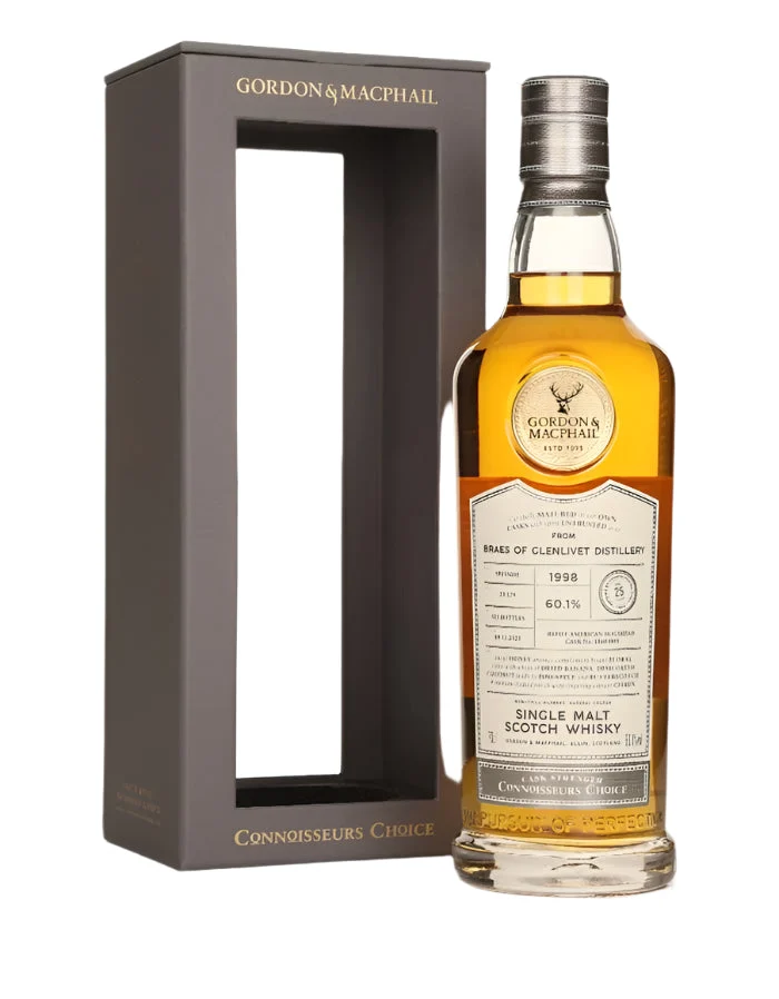 Braes of Glenlivet 25 Year Old 1998 Cask #18604801 - Connoisseurs Choice (Gordon & MacPhail) Single Malt Scotch Whisky | 700ML