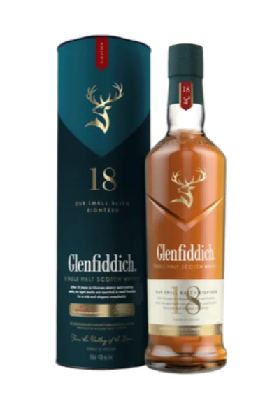 Glenfiddich 18 Year Old Small Batch Single Malt Scotch Whisky - Whiskey