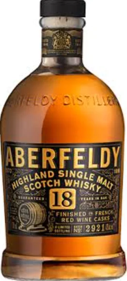 Aberfeldy 18 Year Old Finished in Sangiovese Red Wine Casks Single Malt Scotch Whisky | 700ML - Whiskey