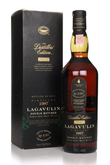 Lagavulin 1987 Bottled 2003 Pedro Ximenez Cask Finish Distillers Edition Single Malt Scotch Whisky | 700ML - Whiskey