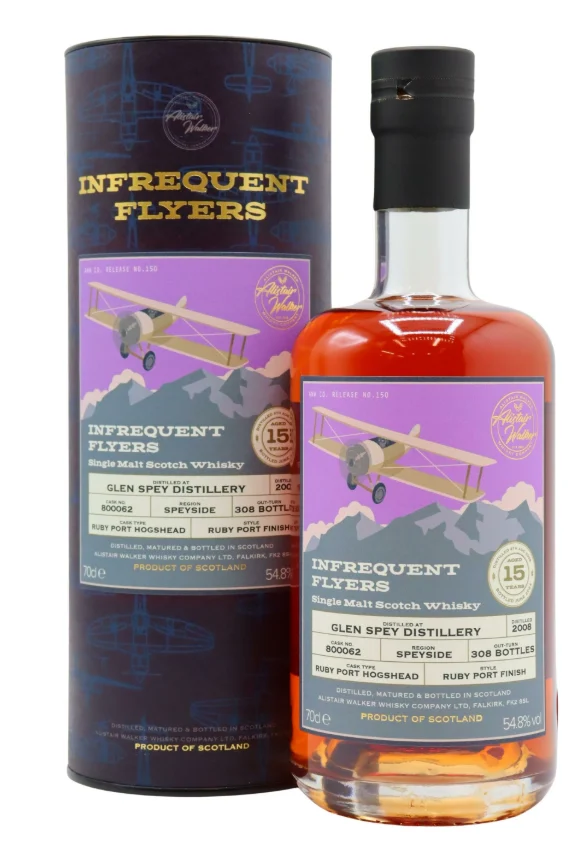 Glen Spey Infrequent Flyers - Single Cask #800062 15 Year Old 2008 Vintage Single Malt Scotch Whisky | 700ML