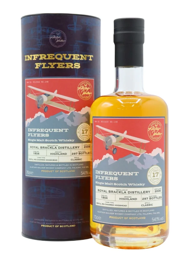 Royal Brackla Infrequent Flyers Single Cask #1804 17 Year Old 2006 Vintage Single Malt Scotch Whisky | 700ML - Whiskey