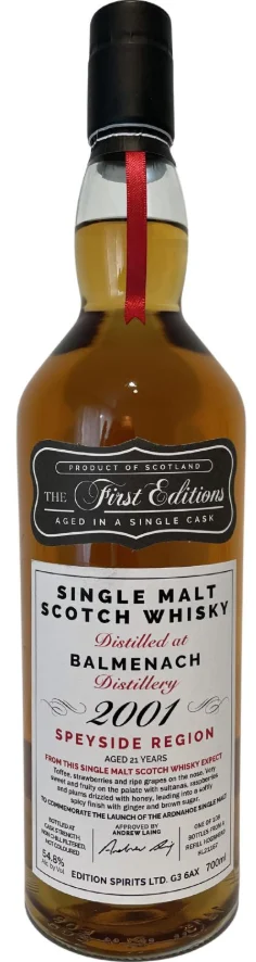 Balmenach 21 Year Old 2001 The Fist Editions Single Malt Scotch Whisky | 700ML - Whiskey