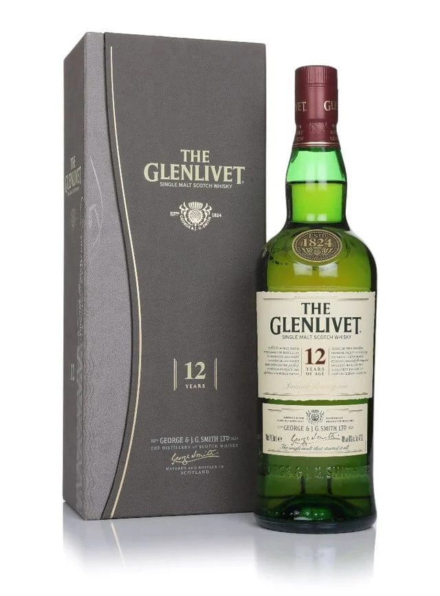 The Glenlivet 12 Year Old (with Presentation Box) Single Malt Scotch Whisky | 700ML - Whiskey