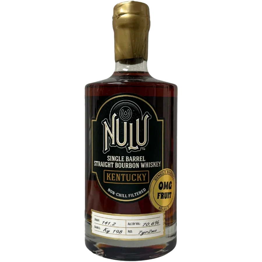 Nulu 7 Year Old Single Barrel OMG Fruit Barrel #KY198 Kentucky Straight Bourbon Whiskey